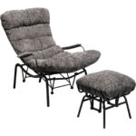 Armchair + Stool Vienna Swing Grey