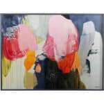 Framed Picture Abstract High Gloss Pink 160x120cm