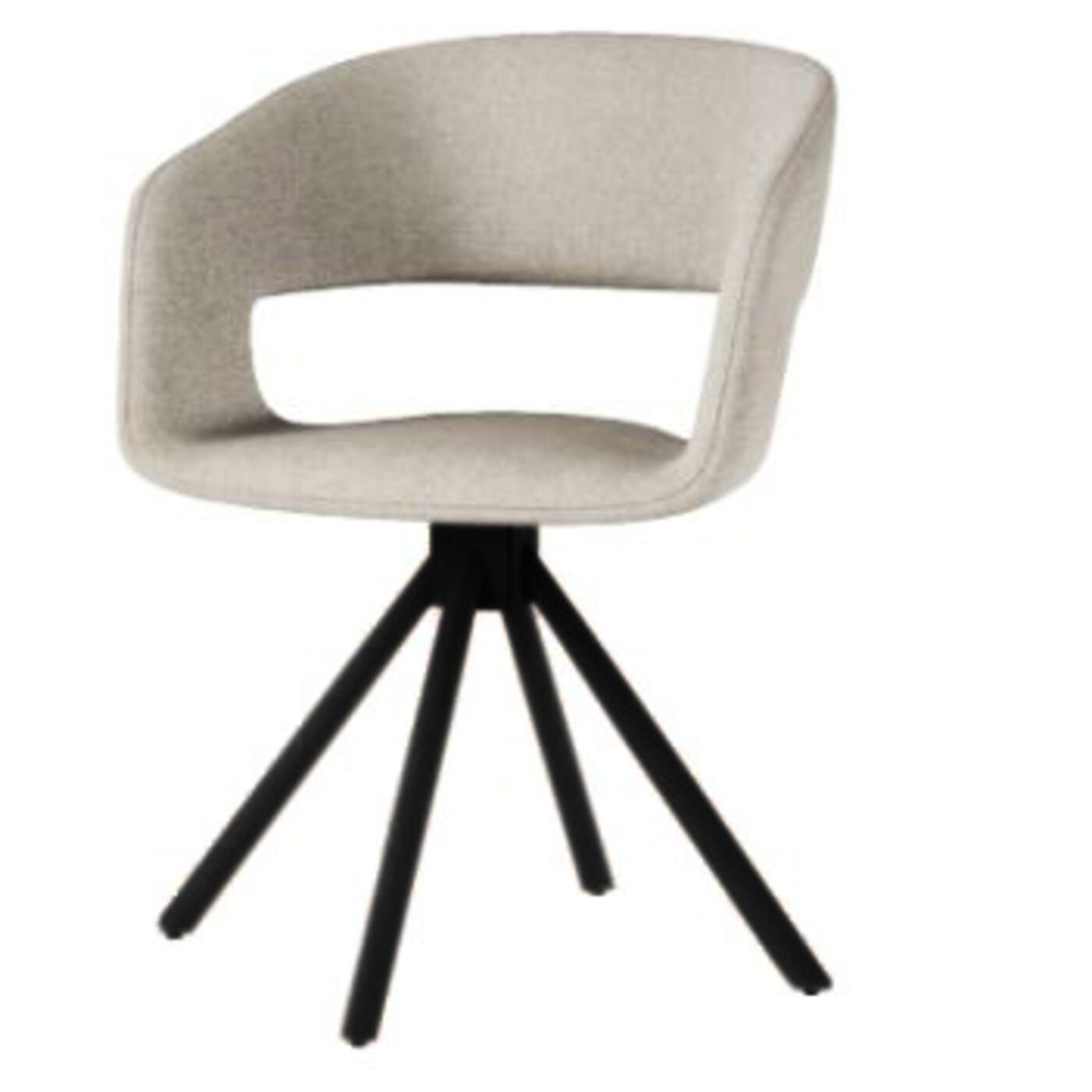 KARE-70726-1400x1400 Swivel Chair Gina Greige Black - Image 1