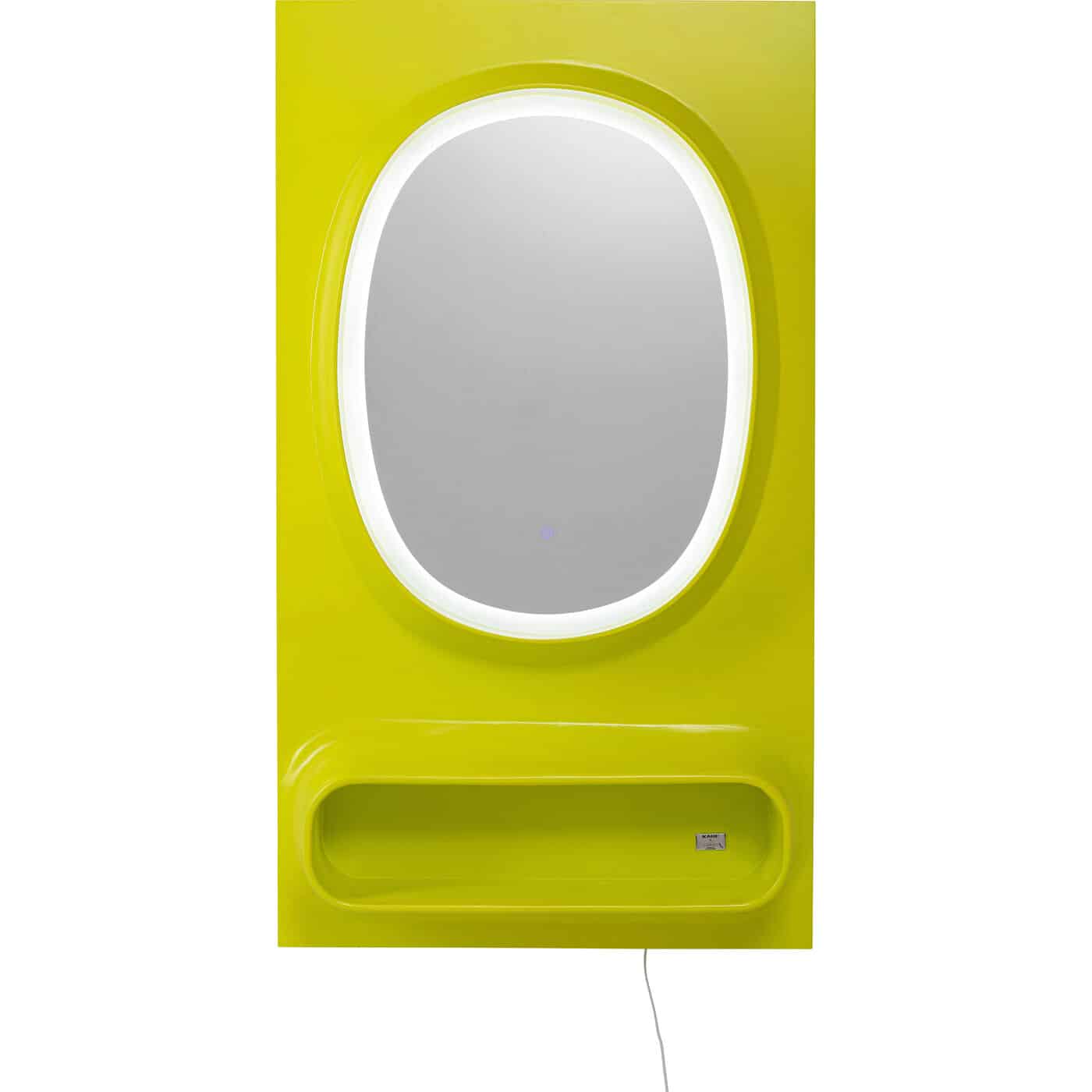 KARE-70842-1400x1400 Wall Mirror Aero LED Green 80x141cm - Image 1