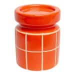 Candle Holder Bliss Tile Orange 14cm