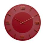 Wall Clock Leonardo Red/Gold Ø49cm
