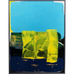 Framed Picture Abstract High Gloss Blue 120x160cm