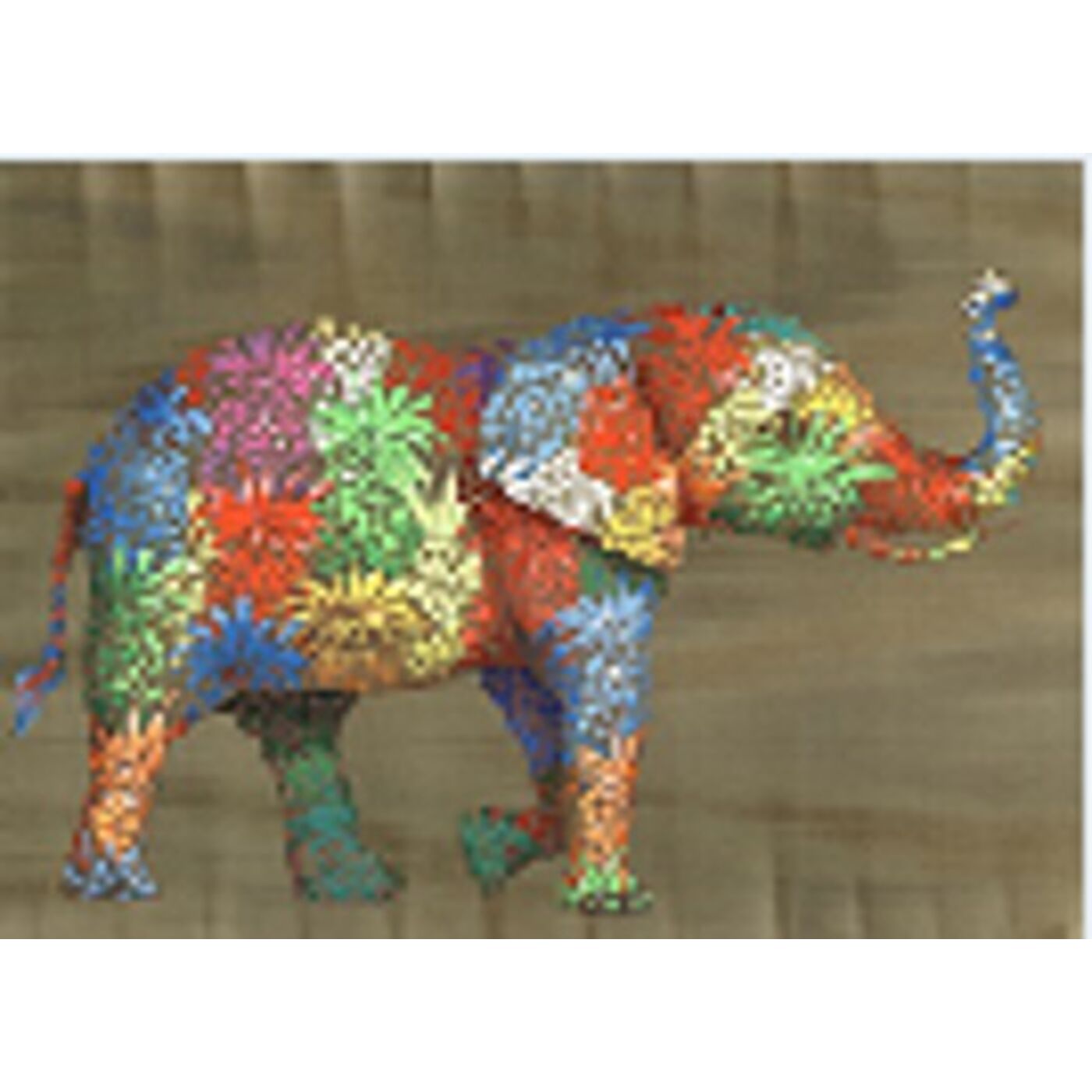 KARE-57867-1400x1400 Canvas Picture Flower Elefant 50x40cm - Image 1