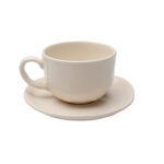 Coffee Cup with saucer Organic cream