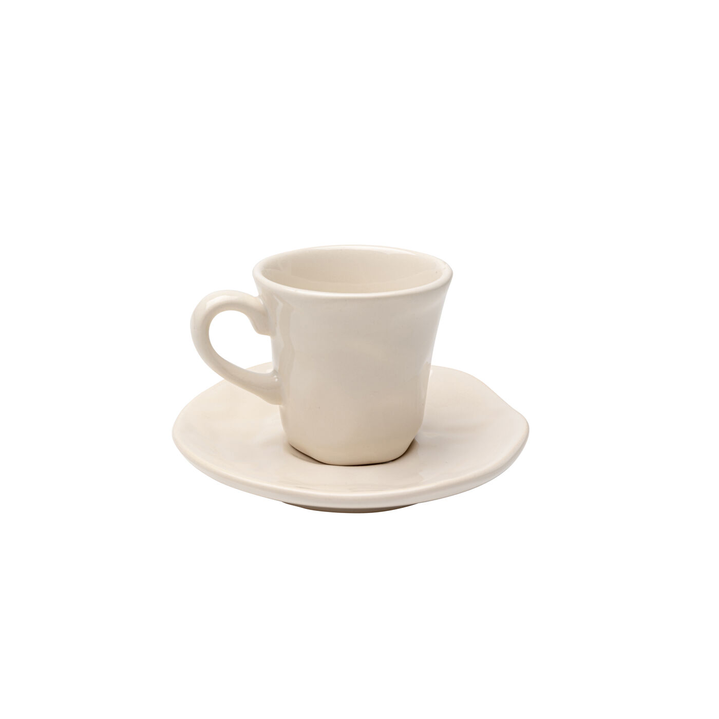 KARE-58191-1400x1400 Espresso cup with saucer Organic Cream - Image 1