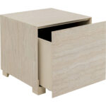 Side Table Travertino Drawer 45x45cm