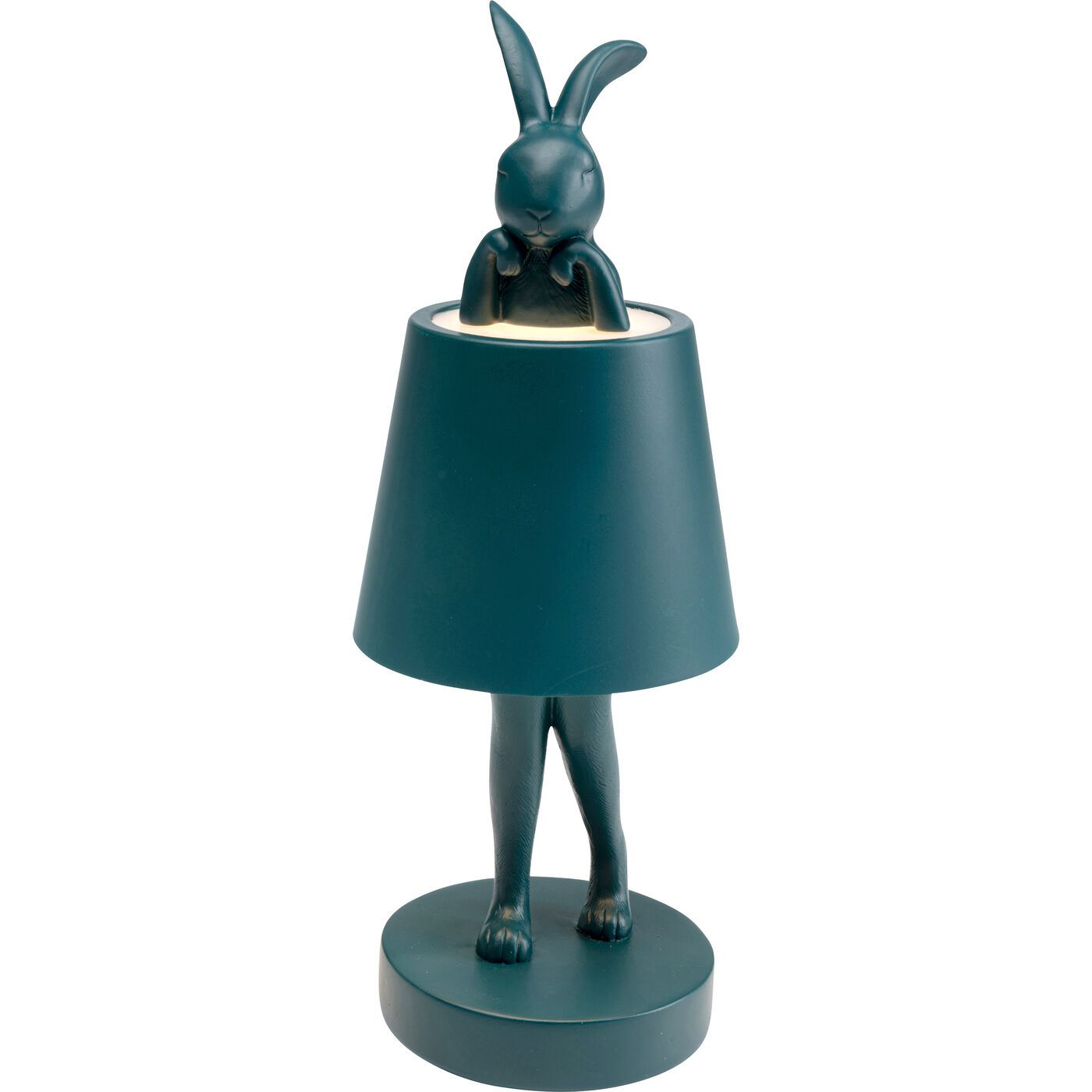 KARE-58430-1400x1400 Table Lamp Animal Rabbit LED Petrol 29cm - Image 1