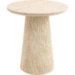 Side Table Alma Travertin Ø50cm