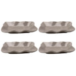 Serving Plate Organic Grey 17x26cm (4/Set)