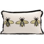 Cushion Bees White 30x50cm