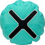 Cushion Icon Cross Turquoise Ø50cm