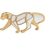 Deco Figurine Leopard Mirror 17cm
