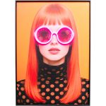 Picture Lady Sunglasses Pink LED 50x70cm
