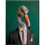 Canvas Picture Mister Flamingo 45x60cm